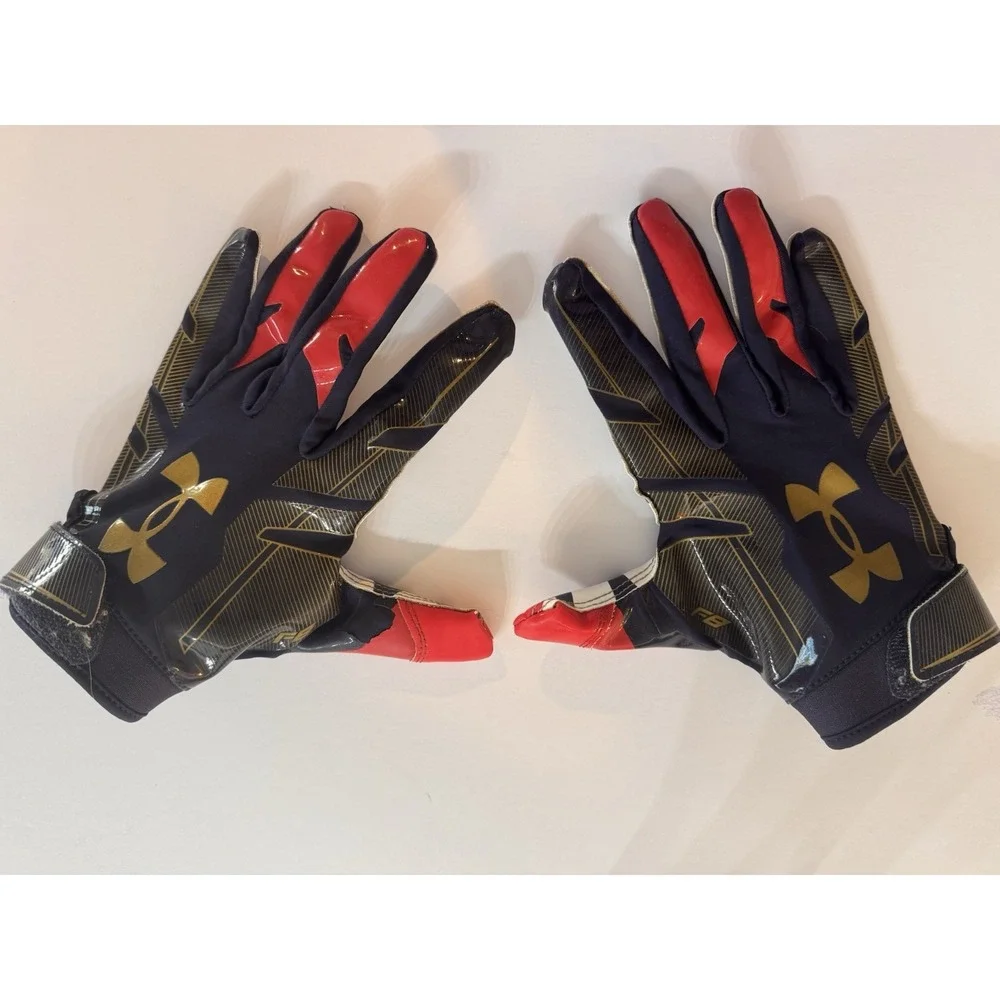 Under Armour Football Gloves USA Adult Medium F7 Stars American Flag Patriotic